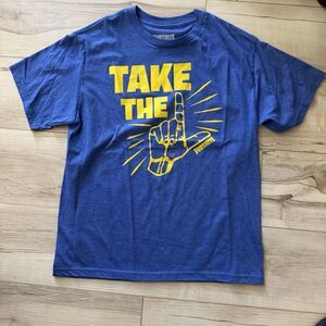 FORTNITE - TAKE THE L - BLUE AND YELLOW T-SHIRT -YOUTH Size 18/20